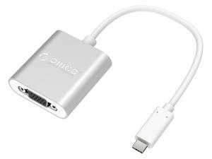 ORICO Type C to VGA Adapter,USB 3.1 Type C Reversible (USB-C) to VGA 1080P HDTV Adapter Cable with Aluminum Case 4K 1080P Video Audio Converter ORICO Type C to VGA Adapter,USB 3.1 Type C Reversible (USB-C) to VGA 1080P HDTV Adapter Cable with Aluminum Case 4K 1080P Video Audio Converter