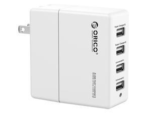 ORICO 4 Port USB Wall Charger with USB Charging Technology for iPhone 7/7Puls/6S/6S P/5SE/iPad/LG /Samsung/HTC/Nexus and More ORICO 4 Port USB Wall Charger with USB Charging Technology for iPhone 7/7Puls/6S/6S P/5SE/iPad/LG /Samsung/HTC/Nexus and More