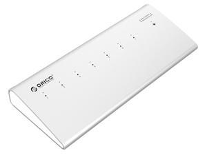 ORICO 7 Port USB 3.0 Aluminum Hub with 12V2.5A Power Adapter, Multi-Port USB 3.0 Desktop Hub Powered for Mac, Windows, and Any PC, Aluminum Case with 3.3ft USB 3.0 Cable, Backwards Compatible with USB ORICO 7 Port USB 3.0 Aluminum Hub with 12V2.5A Power Adapter, Multi-Port USB 3.0 Desktop Hub Powered for Mac, Windows, and Any PC, Aluminum Case with 3.3ft USB 3.0 Cable, Backwards Compatible with USB