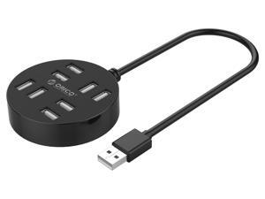 ORICO 8 Ports USB 2.0 Hub with 30cm USB Data Cable Reserved Micro B Power Supply High-speed Data Transfer,Extender Adapter for Laptop Desktop -Black ORICO 8 Ports USB 2.0 Hub with 30cm USB Data Cable Reserved Micro B Power Supply High-speed Data Transfer,Extender Adapter for Laptop Desktop -Black