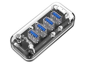 ORICO Creative Transparent HUB 4 Ports USB3.0 Super Speed with Reserced Micro USB3.0 External 5V Power Supply Support OTG Function 100cm USB Cable Optimised for PC Windows Linux Mac OS ORICO Creative Transparent HUB 4 Ports USB3.0 Super Speed with Reserced Micro USB3.0 External 5V Power Supply Support OTG Function 100cm USB Cable Optimised for PC Windows Linux Mac OS