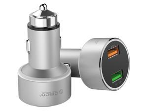 ORICO 30W Dual USB Car Charger Quick Charge 3.0/2.0 PowerDrive+ 2 for iPhone, iPad, Galaxy S7/S6/Edge/Plus, Note 4/5, LG G5 G4, HTC, Nexus More