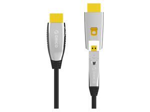 ORICO 2 in 1 Switch Freely 2in1 HDMI CABLE 2.0 4K 18Gbps HDMI to HDMI & Micro HDMI Cable 4K 60HZ Audio/Video Connector - Gold-Plate for PS4 PS3 PC TV Length 16ft-330ft 10m-100m ORICO 2 in 1 Switch Freely 2in1 HDMI CABLE 2.0 4K 18Gbps HDMI to HDMI & Micro HDMI Cable 4K 60HZ Audio/Video Connector - Gold-Plate for PS4 PS3 PC TV Length 16ft-330ft 10m-100m
