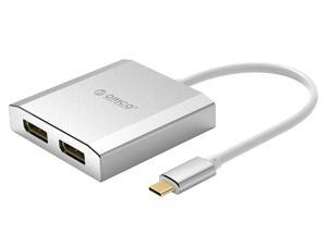 ORICO USB C to Dual Displayport Adapter USB 3.1 Type C to dual Displayport DP adapter 4K 60Hz USB-C to DP Convertor Hub With Aluminium Case ORICO USB C to Dual Displayport Adapter USB 3.1 Type C to dual Displayport DP adapter 4K 60Hz USB-C to DP Convertor Hub With Aluminium Case