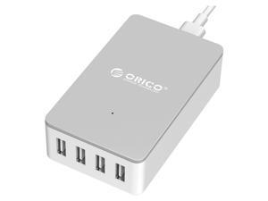 ORICO Portable 4 Ports Desktop & Travel 5V2.4A USB Charger Family-Sized Desktop Charger for iPhone 7 / 6s / Plus, iPad Air 2 / mini 3, Galaxy S7 / S6 / S6 Edge / Edge+, Note 5 & More (CSE-4U-US)