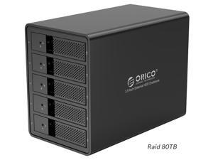 ORICO Aluminum 5 Bay 3.5 inch Enclosure SuperSpeed USB 3.0 to SATA Hard Drive HDD SSD Case RAID 0/1/3/5/10/Combine/Clear RAID Models for Mac OS Windows PC Laptop 16TB Max-9558RU3 ORICO Aluminum 5 Bay 3.5 inch Enclosure SuperSpeed USB 3.0 to SATA Hard Drive HDD SSD Case RAID 0/1/3/5/10/Combine/Clear RAID Models for Mac OS Windows PC Laptop 16TB Max-9558RU3