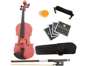 Mendini 4/4 (Full Size) MV-Pink Solid Wood Metallic Pink Violin + Hard Case, Shoulder Rest, Bow, Rosin & Strings Mendini 4/4 (Full Size) MV-Pink Solid Wood Metallic Pink Violin + Hard Case, Shoulder Rest, Bow, Rosin & Strings