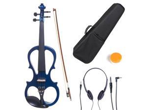 Cecilio 4/4CEVN-1BL 4/4 Full Size Electric Silent Solidwood Violin w/ Ebony Fittings in Style 1 - Metallic Blue Cecilio 4/4CEVN-1BL 4/4 Full Size Electric Silent Solidwood Violin w/ Ebony Fittings in Style 1 - Metallic Blue