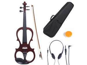 Cecilio 4/4CEVN-1NA 4/4 Full Size Electric Silent Solidwood Violin w/ Ebony Fittings in Style 1 - Metallic Mahogany Cecilio 4/4CEVN-1NA 4/4 Full Size Electric Silent Solidwood Violin w/ Ebony Fittings in Style 1 - Metallic Mahogany