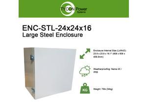 Tycon Power Systems ENC-STL-24x24x16 Steel Enclosure 24X24X16" Pole or Wall Mount with Locking Door Tycon Power Systems ENC-STL-24x24x16 Steel Enclosure 24X24X16" Pole or Wall Mount with Locking Door