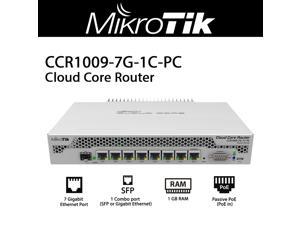 MikroTik - CCR1009-7G-1C-PC - Cloud Core Router 1009-7G-1C-PC with Tilera Tile-Gx9 CPU (9-cores, 1GHz per core), 1GB
