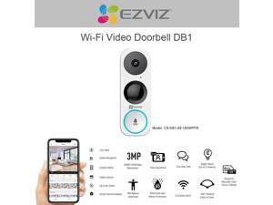 EZVIZ WiFi Video Doorbell DB1 Night Vision Two-Way Talk PIR Motion Detection Weather Proof 180° Vertical FOV Free 3-hour Cloud Storage - CS-DB1-A0-1B3WPFR EZVIZ WiFi Video Doorbell DB1 Night Vision Two-Way Talk PIR Motion Detection Weather Proof 180° Vertical FOV Free 3-hour Cloud Storage - CS-DB1-A0-1B3WPFR