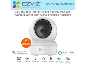 Ezviz C6C (EZ360) 6 UNITS Interior 1080p Full HD PTZ WiFi Camera Works with Alexa & Google Assistant