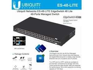 Ubiquiti Networks ES-48-LITE EdgeSwitch 48 Gigabit Switch 48-Ports SFP+ 56W Ubiquiti Networks ES-48-LITE EdgeSwitch 48 Gigabit Switch 48-Ports SFP+ 56W