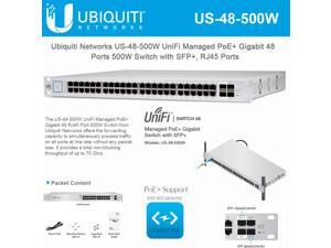 Ubiquiti Networks 48-Port UniFi Switch, Managed PoE+ Gigabit Switch with SFP, 500W (US-48-500W-US) Ubiquiti Networks 48-Port UniFi Switch, Managed PoE+ Gigabit Switch with SFP, 500W (US-48-500W-US)