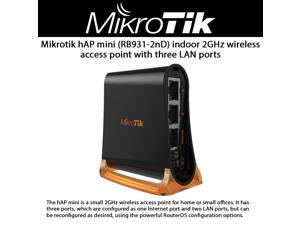 Mikrotik hAP mini RB931-2nD Small 2GHz Wireless Access Point 3 x 10/100 Ethernet ports 650MHz CPU RouterOS