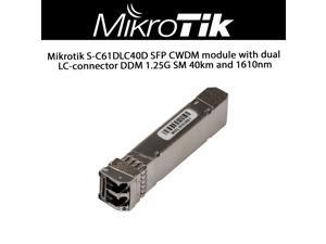 Mikrotik S-C61DLC40D SFP CWDM module with dual LC-connector DDM 1.25G SM 40km and 1610nm