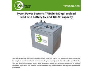 Tycon Power TPBAT6-180 gel sealead lead acid battery 6V and 180AH capacity