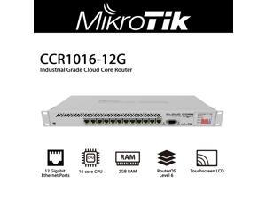 Mikrotik CCR1016-12G 12 Gigabit Ethernet Ports Industrial Grade Cloud Core Router with 16 core CPU plus 2GB RAM and Touchscreen LCD