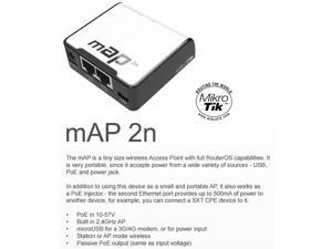 Mikrotik mAP 2n, RBmAP2n Built in 2.4GHz Wireless Access Point 802.11/b/g/n OSL4 Mikrotik mAP 2n, RBmAP2n Built in 2.4GHz Wireless Access Point 802.11/b/g/n OSL4