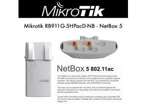 Mikrotik NetBox 5 RB911G-5HPacD-NB 802.11ac 5Ghz Access Point support for up to 540Mbits, waterproof enclosure, high output Mikrotik NetBox 5 RB911G-5HPacD-NB 802.11ac 5Ghz Access Point support for up to 540Mbits, waterproof enclosure, high output