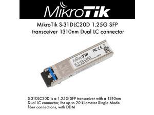 MikroTik S-31DLC20D, Transceiver 1.25G DDM SFP 1310nm Dual LC connector 20Km SM