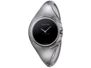 Women's Black Calvin Klein ck Pure Plastic Watch K4W2SXP1