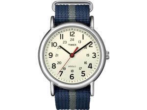 Timex Weekender | Blue & Silver Slip-Through Strap | Casual Watch T2N654