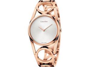 Women's Calvin Klein Round Rose Gold Steel Bangle Watch K5U2M646 Women's Calvin Klein Round Rose Gold Steel Bangle Watch K5U2M646