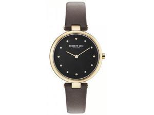 Women's Kenneth Cole New York Classic Dark Brown Leather Strap Watch KC50513003