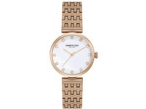 Women's Kenneth Cole New York Classic Rose Gold Steel Strap Watch KC50256002