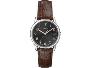 Timex Men's | Brown Leather Strap & Silver-Tone Brass Case | Dress Watch T2N948 Timex Men's | Brown Leather Strap & Silver-Tone Brass Case | Dress Watch T2N948