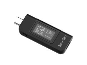 Kavalan USB Type-C Power Meter Monitor, OLED Multimeter Charging Tester for V & A & Watts, Bi-Direction Indicator with Display Flip Button for New MacBook Pro, MacBook, iMac Pro, iMac, Dell XPS