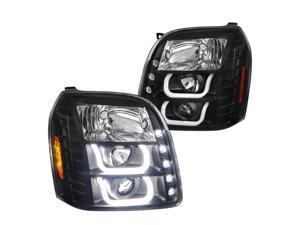 Spec-D Tuning Led Halo Projector Headlights Black for 2007-2014 GMC Yukon Denali Xl Head Light Assembly Left + Right Pair Spec-D Tuning Led Halo Projector Headlights Black for 2007-2014 GMC Yukon Denali Xl Head Light Assembly Left + Right Pair