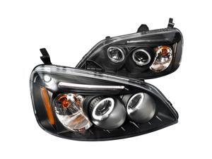 Spec-D Tuning Projector Headlights Head Lamps Black for 2001-2003 Honda Civic Jdm Head Light Assembly Left + Right Pair Spec-D Tuning Projector Headlights Head Lamps Black for 2001-2003 Honda Civic Jdm Head Light Assembly Left + Right Pair