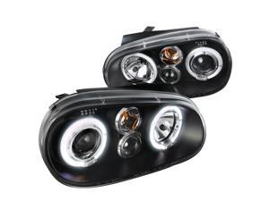 Spec-D Tuning Euro Black Projector Headlights for 1999-2005 Volkswagen Golf Mk4 Head Light Assembly Left + Right Pair Spec-D Tuning Euro Black Projector Headlights for 1999-2005 Volkswagen Golf Mk4 Head Light Assembly Left + Right Pair