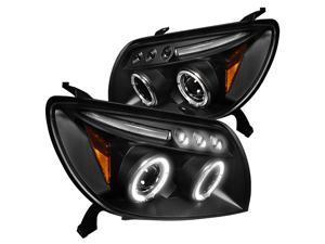 Spec-D Tuning Halo Led Black Projector Headlights for 2003-2005 Toyota 4Runner Head Light Assembly Left + Right Pair Spec-D Tuning Halo Led Black Projector Headlights for 2003-2005 Toyota 4Runner Head Light Assembly Left + Right Pair