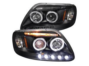 Spec-D Tuning Led Dual Halo Black Projector Headlights for 1997-2003 Ford F150 Head Light Assembly Left + Right Pair Spec-D Tuning Led Dual Halo Black Projector Headlights for 1997-2003 Ford F150 Head Light Assembly Left + Right Pair