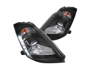 Spec-D Tuning SMD Led Hid Projector Headlights Head Lamps Black for 2003-2005 Nissan 350Z Head Light Assembly Left + Right Pair Spec-D Tuning SMD Led Hid Projector Headlights Head Lamps Black for 2003-2005 Nissan 350Z Head Light Assembly Left + Right Pair