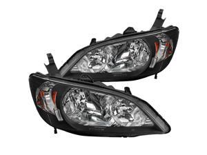 Spec-D Tuning Headlights Jdm Black for 2004-2005 Honda Civic 2Dr 4Dr Head Light Assembly Left + Right Pair Spec-D Tuning Headlights Jdm Black for 2004-2005 Honda Civic 2Dr 4Dr Head Light Assembly Left + Right Pair