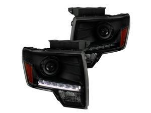 Spec-D Tuning Black Housing Smoke Lens Projector Headlights w/LED for 2009-2014 Ford F150 Head Light Assembly Left + Right Pair Spec-D Tuning Black Housing Smoke Lens Projector Headlights w/LED for 2009-2014 Ford F150 Head Light Assembly Left + Right Pair