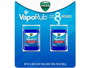 Vicks VapoRub Cough Suppressant Topical Analgesic Ointment (3.53 Ounce, 2 Count) Vicks VapoRub Cough Suppressant Topical Analgesic Ointment (3.53 Ounce, 2 Count)