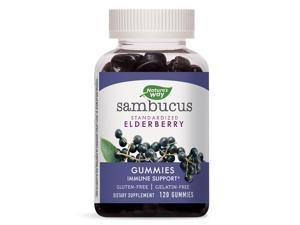 Nature's Way Sambucus Elderberry Herbal Gummies, Gluten Free (120 Count) Nature's Way Sambucus Elderberry Herbal Gummies, Gluten Free (120 Count)
