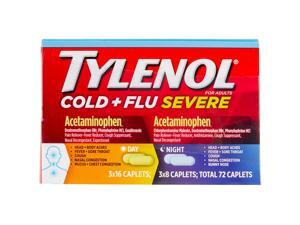 Tylenol Cold & Flu Severe Day & Night Caplets, Pack of 72 Tylenol Cold & Flu Severe Day & Night Caplets, Pack of 72