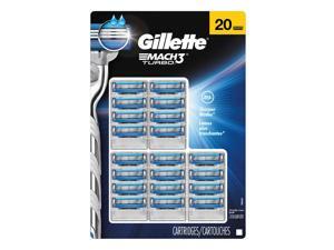 Gillette Mach3 Turbo Men's Razor Blade Refills, 20 Count, Mens Razors Blades Gillette Mach3 Turbo Men's Razor Blade Refills, 20 Count, Mens Razors Blades