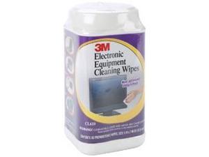 3M Electronic Equipment Cleaning Wipes 5 1/2 x 6 3/4 White 80/Canister CL610