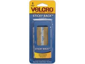 VELCRO(R) brand STICKY BACK(R) Tape 3/4"X3-1/2" 4/Pkg-Beige VELCRO(R) brand STICKY BACK(R) Tape 3/4"X3-1/2" 4/Pkg-Beige