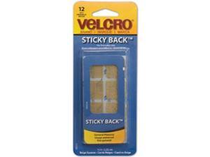 VELCRO(R) brand STICKY BACK(R) Squares 7/8" 12/Pkg-Beige VELCRO(R) brand STICKY BACK(R) Squares 7/8" 12/Pkg-Beige