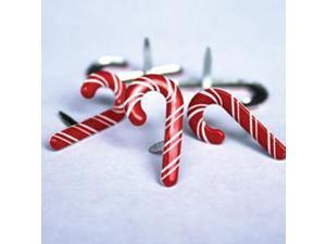 Eyelet Outlet Shape Brads-Candy Cane Eyelet Outlet Shape Brads-Candy Cane