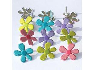 Eyelet Outlet Brads-Stitched Bright Flowers 12/Pkg Eyelet Outlet Brads-Stitched Bright Flowers 12/Pkg